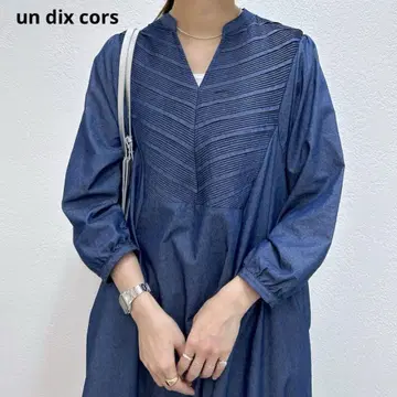 앤디콜 핀턱 데님 원피스