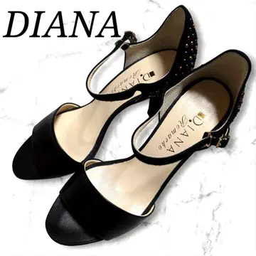 다이애나 DIANA 힐 펌프스 블랙 24.5cm 가죽 오픈토