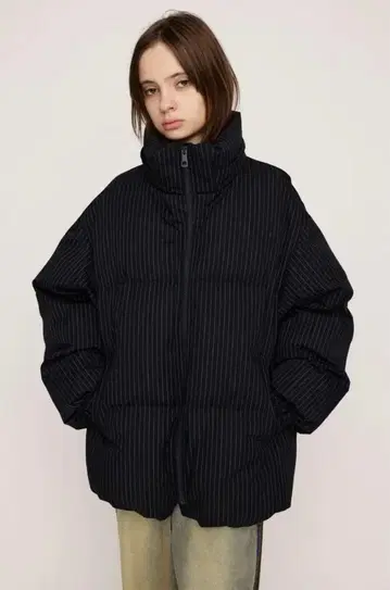 SLY 스라이 다운 스트라이프 2WAY MULTI PUFF 자켓