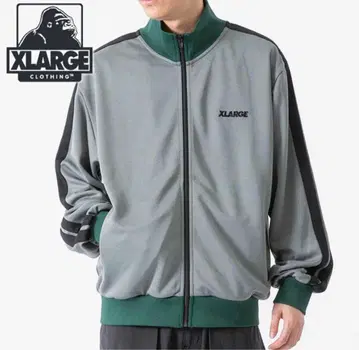 XLARGE 풀 집업 트랙 자켓 그레이/블랙