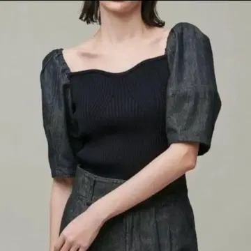 언클레이브 상의 데님 볼륨