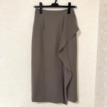 NOBLE 카키 그레이 타이트 스커트 34 S