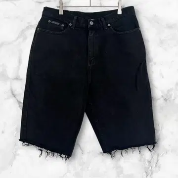 캘빈클라인 진 블랙 데님 하프 팬츠 미국제 루즈핏 면 100
