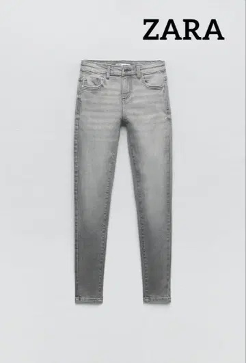 ZARA 미드 라이즈 스키니 데님 팬츠 그레이