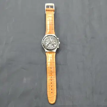 (A) Swatch 스위스산 방수 시계 블랙/브라운