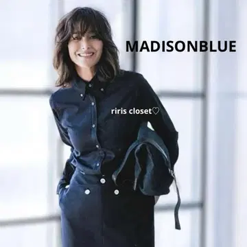 새상품급 MADISONBLUE 마담 셔츠 울 BD 네이비 00