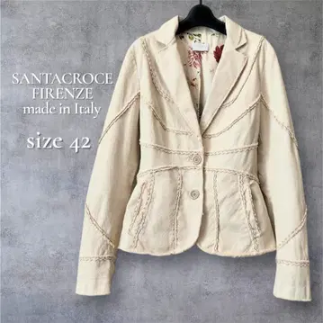 새상품급 이탈리아제 SANTACROCE 자켓 42 베이지 M 상당