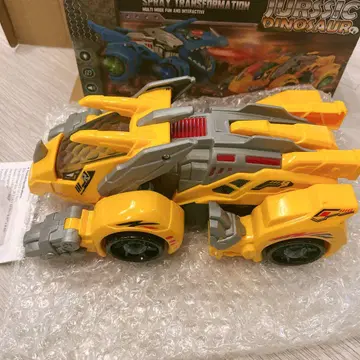 공룡 완구 옐로우 컬러 자동차 선물 쥬라기 다이너소어 변신