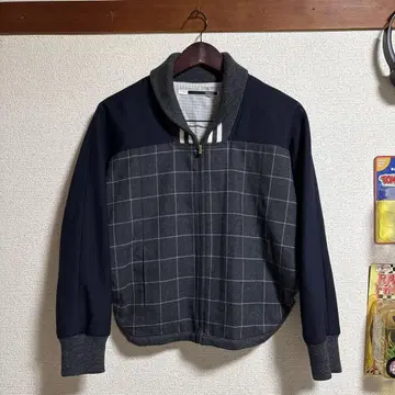 sakayori. 울 자켓 체크 무늬 일본제