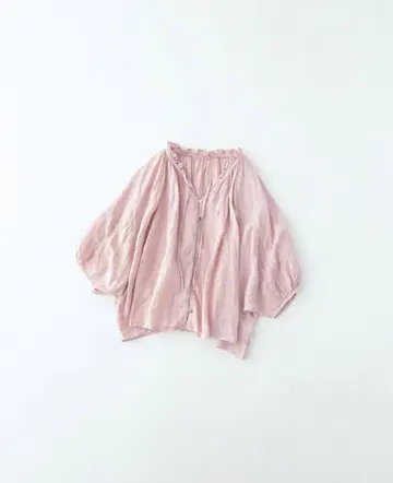 린넨 v넥 프릴 블라우스 네스트로브 nest robe 핑크