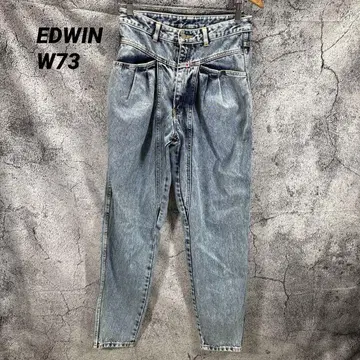 80s EDWIN 케미컬 워시 데님 본탄 쇼와 레트로