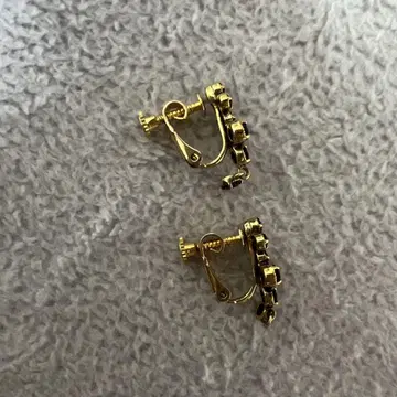 가넷 스톤 부착 클립형 귀찌 925 각인 ('',)~