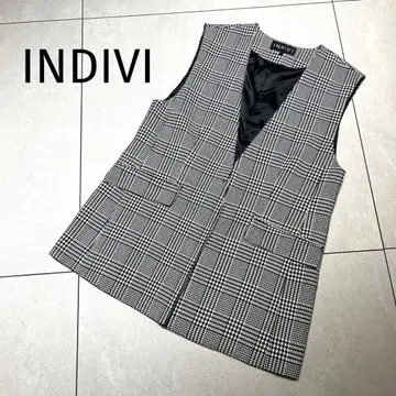 INDIVI 글렌체크 하운드투스 지레 베스트