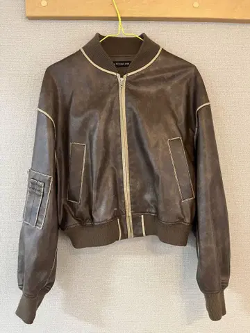 SEA ROOM LYNN VINTAGE ECO 가죽 블루종