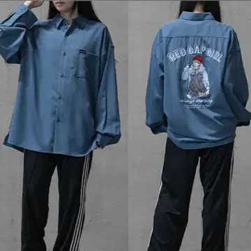 RED CAP GIRL 긴팔 셔츠 L 블루