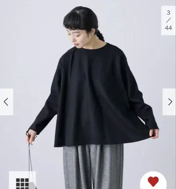 택 포함 새상품 어반 리서치 카구레 울 플레어 풀오버 BLACK