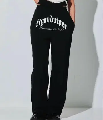 FIG&VIPE 스웨트 팬츠 X 허리 logo BLACK