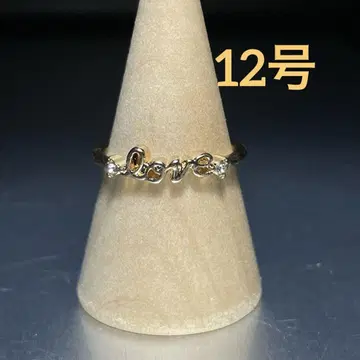 빈티지 패션 반지 골드 12호 love 모티브 얇은