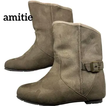 새상품급 [amitie] 모코모코인 힐 부츠 23.0 M 사이즈 여성용