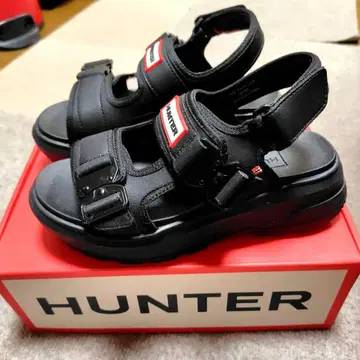 새상품급 HUNTER 블랙 스포츠 샌들