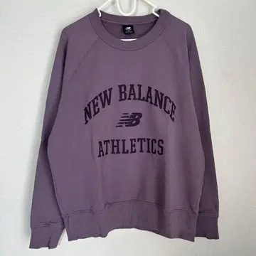 New Balance 퍼플 맨투맨 긴팔 면100%