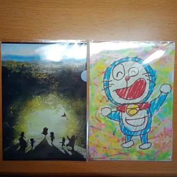 영화 도라에몽 진구(노비타)의 그림 세계 이야기 클리어 파일 2장 세트