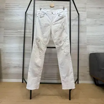 ksubi 화이트 스키니 데님 데미지 팬츠 [ size L ]