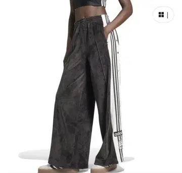 adidas 블랙 와이드 팬츠