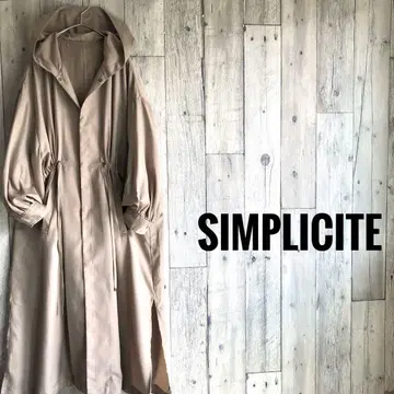 SIMPLICITE 심플리시떼 후데트 롱 코트 모즈 코트