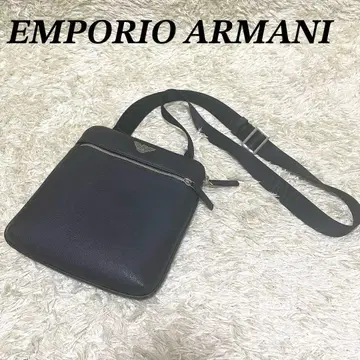 EMPORIO ARMANI 숄더백 사피아노 가죽 블랙