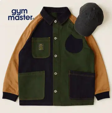 J1226@ gym master 배색 포켓 부착 워크 자켓 XL