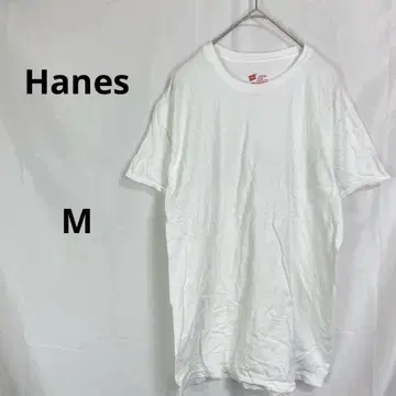 Hanes 헤인즈 무지 티셔츠 화이트 [ M ] 코튼 100% 심플