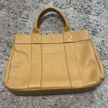 [ 미사용 새상품 ] 카멜 가죽 토트백 중형