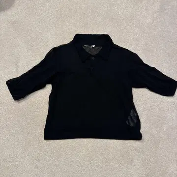 AURALE 블랙 피케 셔츠 사이즈 0