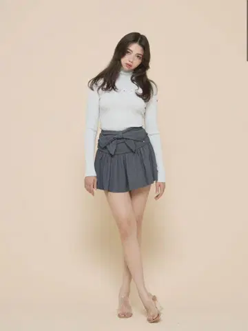 andmary AM1480 Liz ribbon 미니 스커트