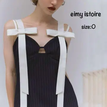 eimy istoire 숄더 리본 원피스 스트라이프 사이즈 0