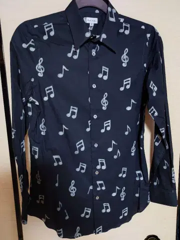 Paul Smith 음표 패턴 긴팔 셔츠 S