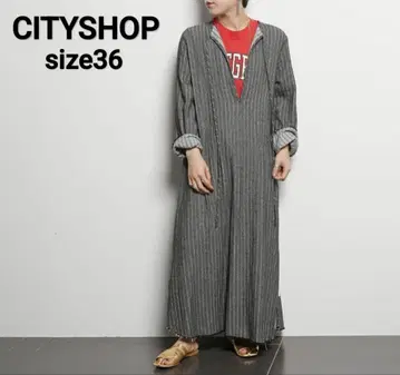 CITYSHOP 시티샵 STRIPE KAFTAN DRESS