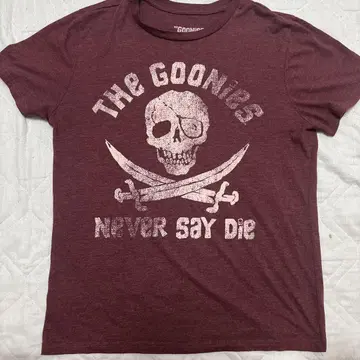 THE GOONIES T셔츠 M 버건디 짧은 기장