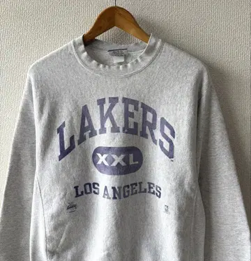 90s 로스앤젤레스 레이커스 리버스 위브 타입 맨투맨 NBA