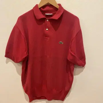 LACOSTE CHEMISE 피케 셔츠 사이즈 5 레드 니트 소재
