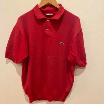 LACOSTE CHEMISE 피케 셔츠 사이즈 5 레드 니트 소재