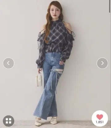백리본 아메스리 블라우스