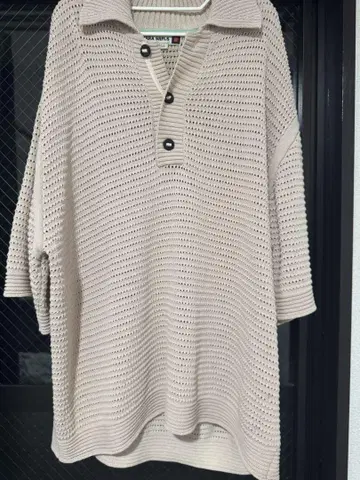 ZARA SRPLS 핑크색 하프 버튼 니트 L-XL