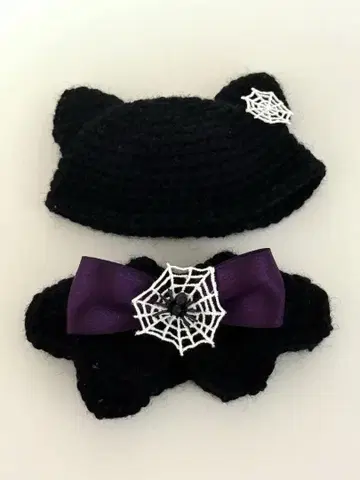 10cm 봉제 인형 의류 거미줄 검은 고양이