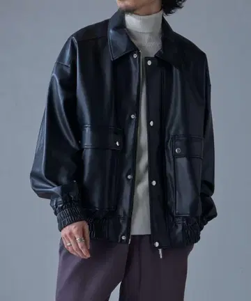 블랙 Lui's 자켓 아우터 가죽