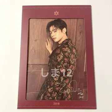 ASTRO 차은우 시즌 그리팅 2018 페이퍼 달력 프레임 포함