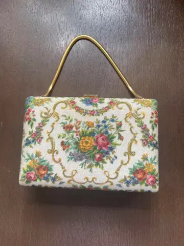 앤티크 VOLUPTE 꽃무늬 파티 백 빈티지