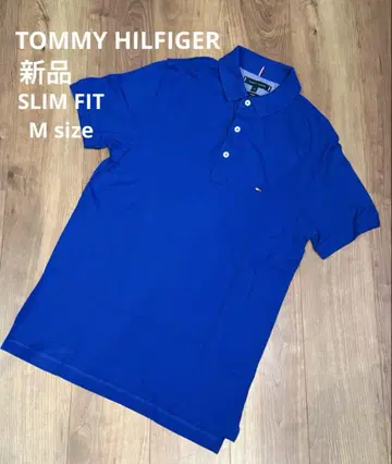 [ 새상품 ] TOMMY HILFIGER 슬림핏 피케 셔츠 M 파랑