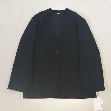 새상품 미라 오웬 슬릿 슬리브 노카라 자켓 블랙 S~M